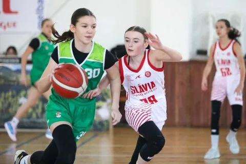 Slávia ŠKP Banská Bystrica U14 vs. KP Brno U14 (CZE), MEL/BasketGirls
