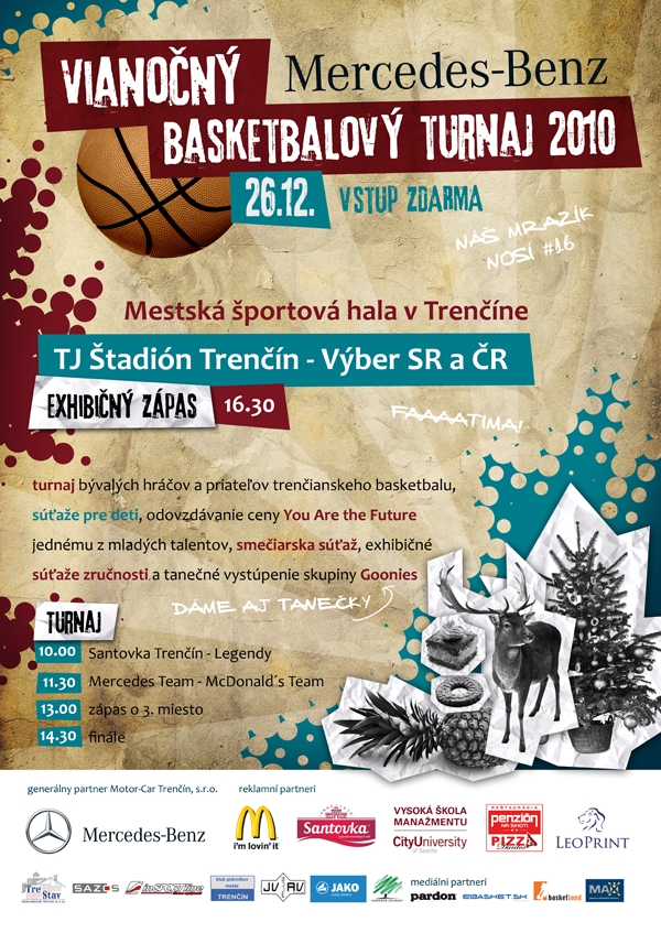 Na Štefana basketbalová zábava v Trenčíne