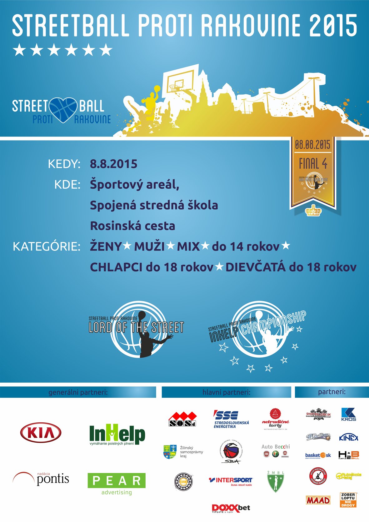 V sobotu v Žiline Final Four Streetballu proti rakovine