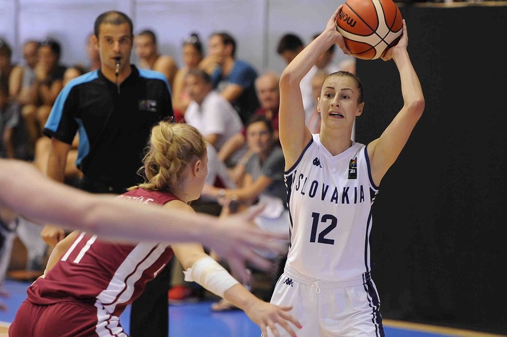 Slovenky prehrali s Lotyšskom tesne 56:57