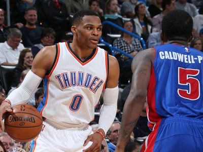 Oklahoma zdolala Detroit, Westbrook so 7. sezónnym triple-double