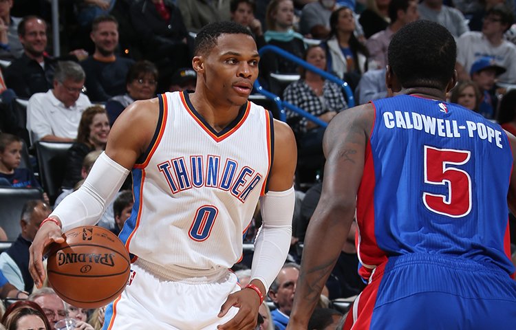 Oklahoma zdolala Detroit, Westbrook so 7. sezónnym triple-double