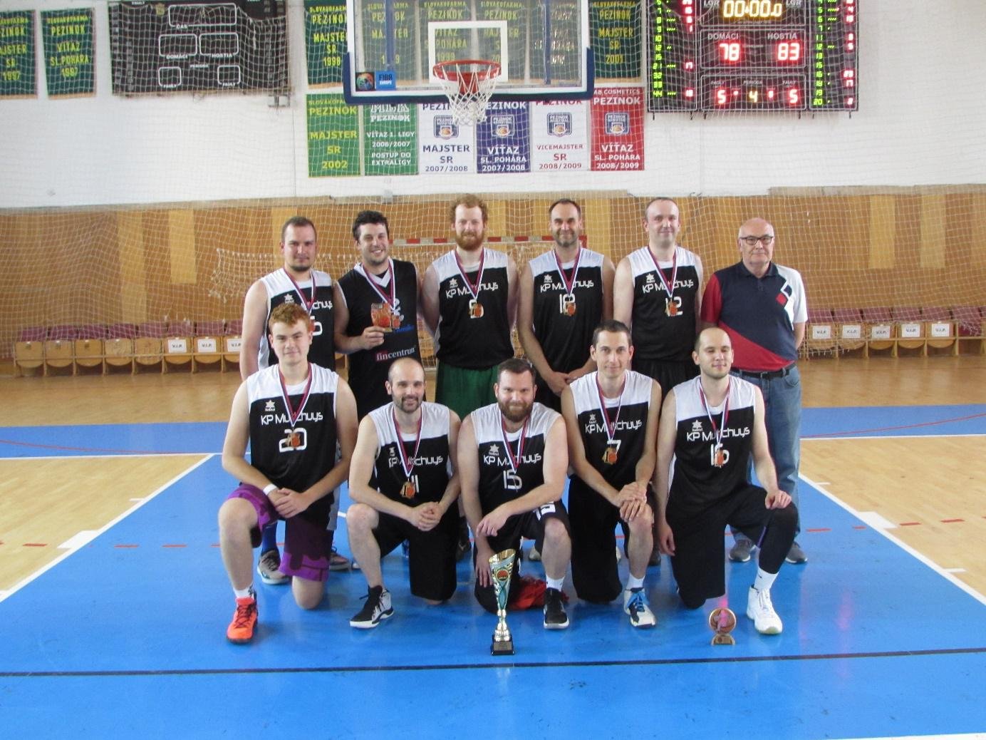 KP Multichuys získal piaty titul v Bratislavskej mestskej basketbalovej lige