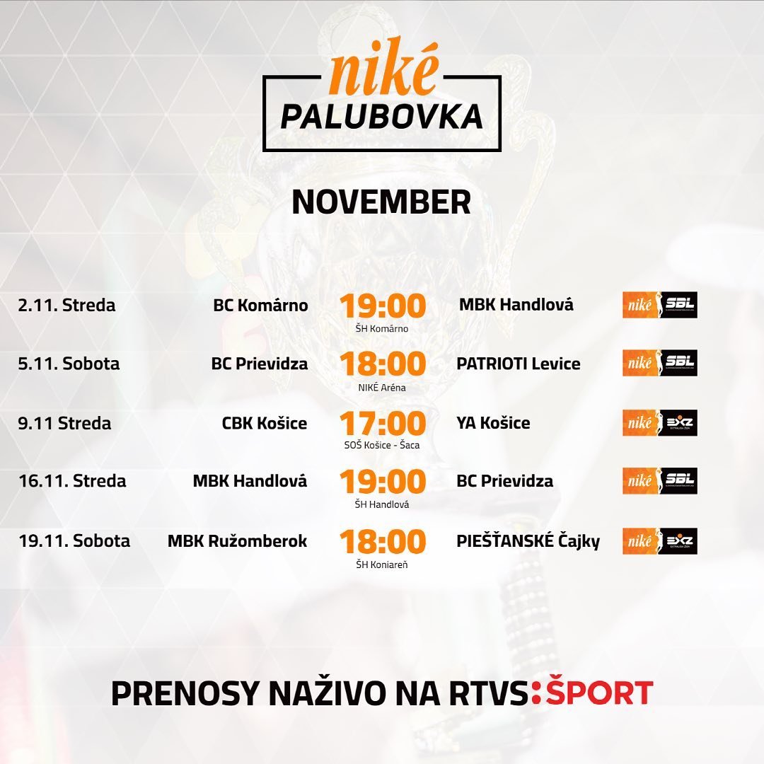 Aj v novembri sa môžete tešiť na ligu na RTVS, prvý zápas už v stredu