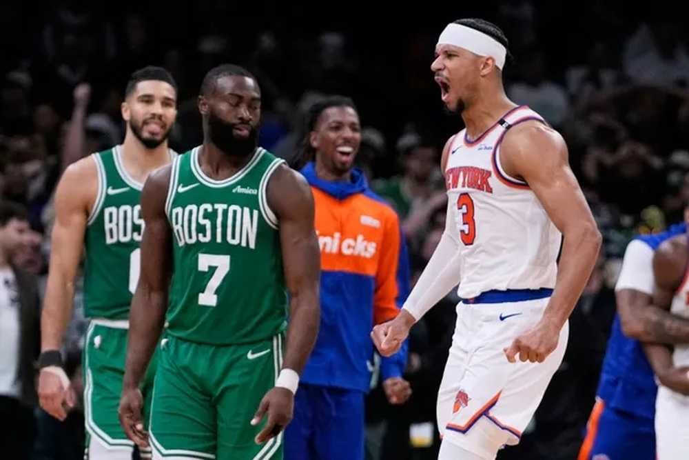 VDIEO/Play-Off NBA: Knicks opätovne šokovali Boston a Thunder ukázali Nuggets, čo dokážu