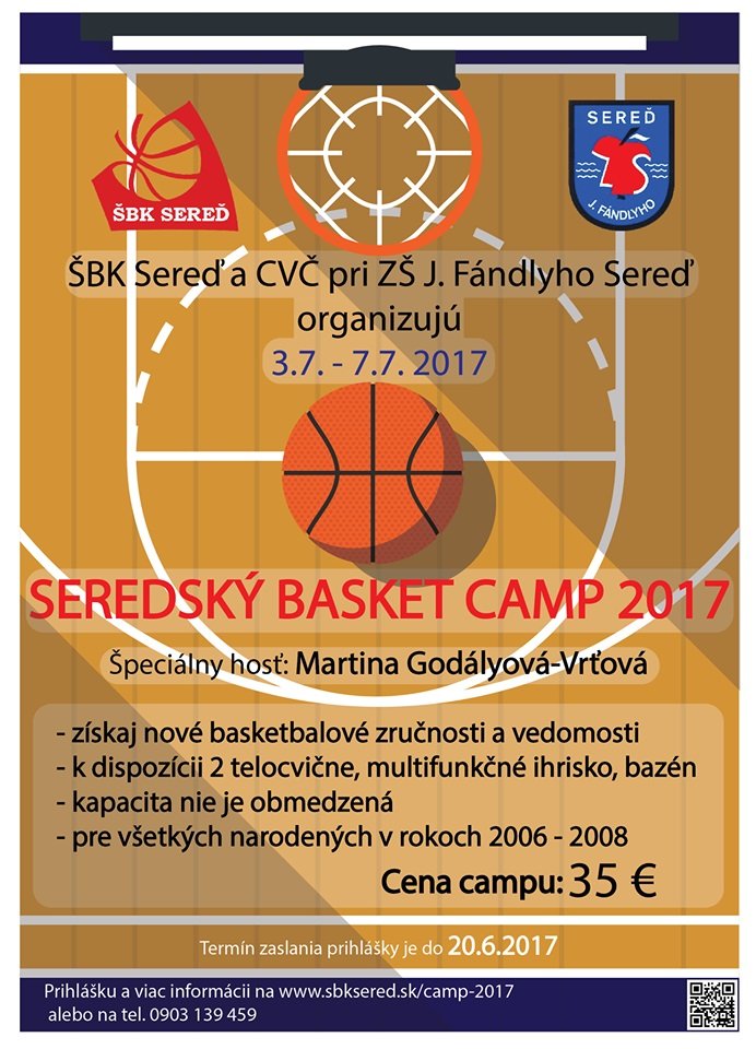 Basketbalový Kemp Sereď, plagát (Foto: ŠBK Sereď)