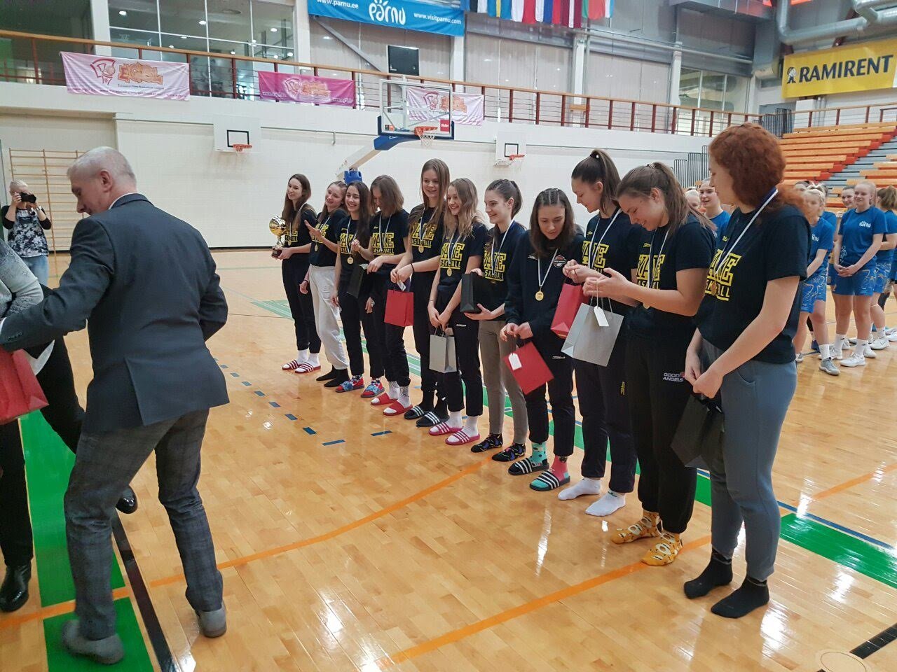 Young Angels Košice U18, Víťazky Turnaja EGBL 2018/19 v Pärnu (EST) (Foto: Daniel Jendrichovský)
