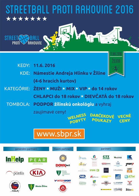 Streetball proti rakovine 2015 - plagát
